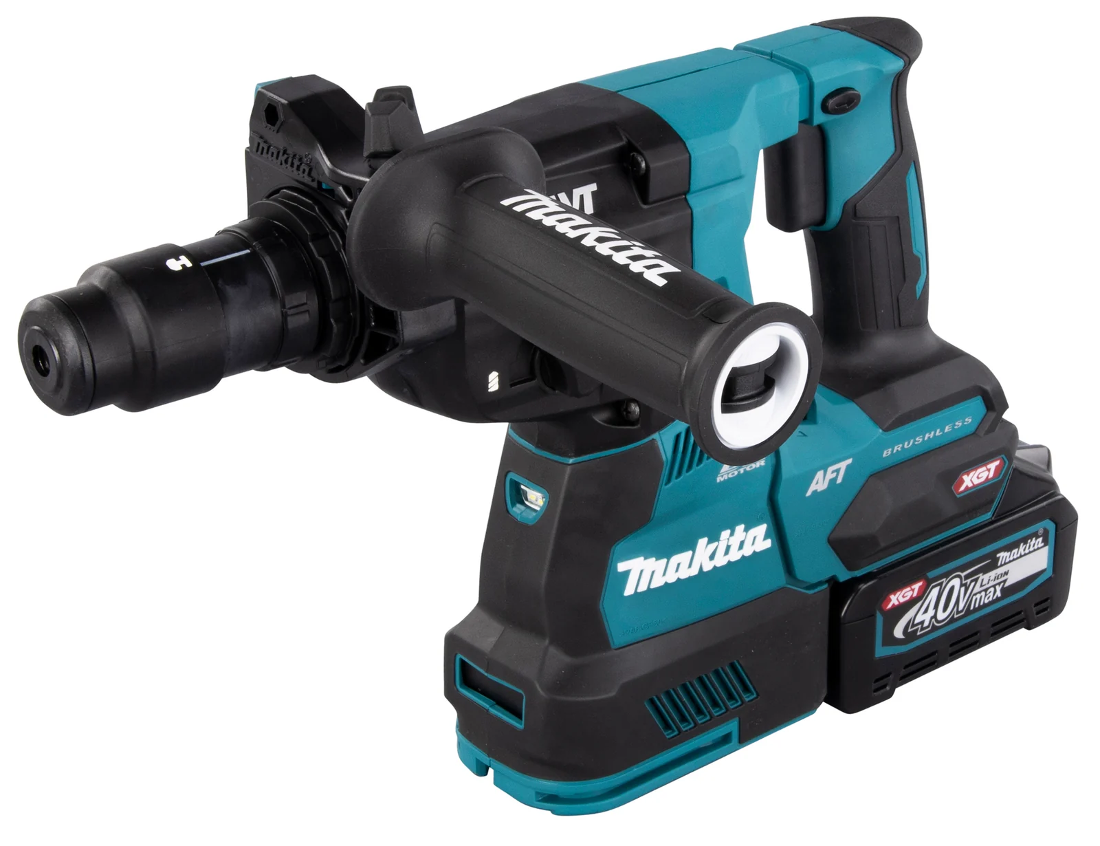 A Makita cordless combination hammer for drilling SDS-PLUS holes in concrete.